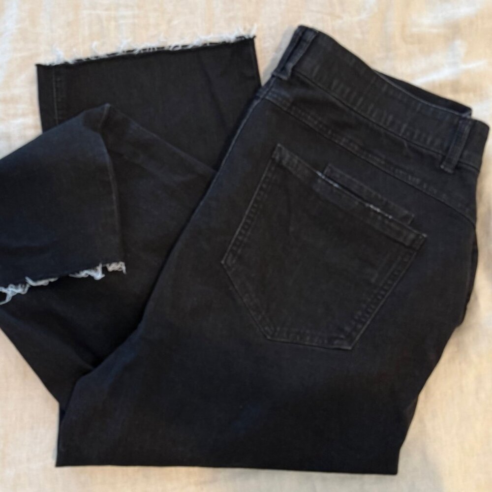 Democracy "Ab"solution Plus Size Fray Hem Kick Flare Jean